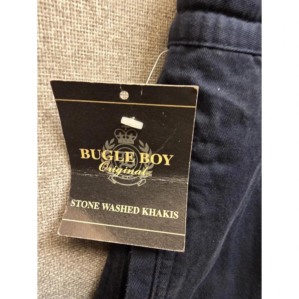 Bugle Boy Mens Cargo Shorts XXL Navy Blue Cotton Elastic Waist 908QK141 NWT